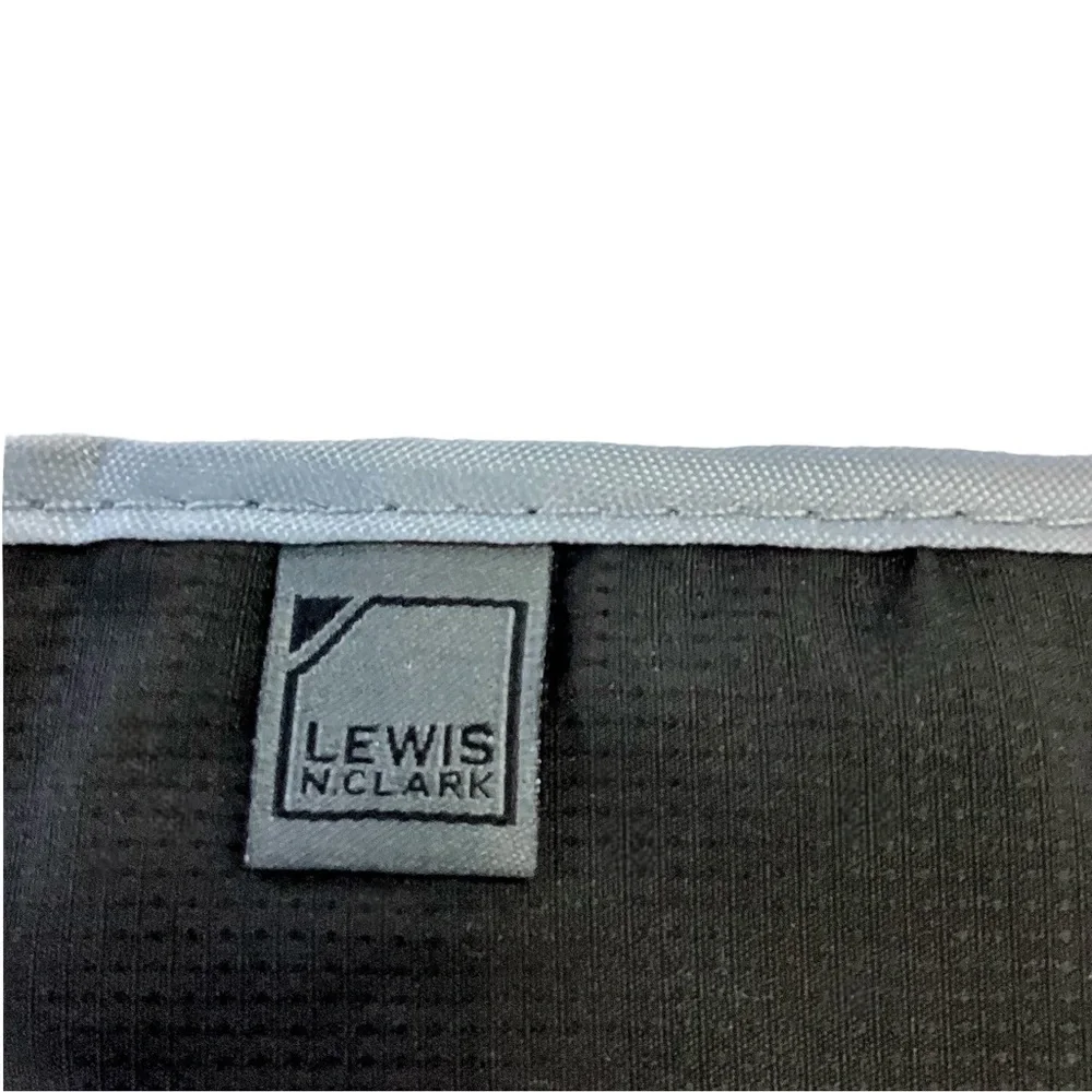 Lewis N Clark Black & Gray Deluxe Accessory / Pill Organizer AM/PM 16 Pouches